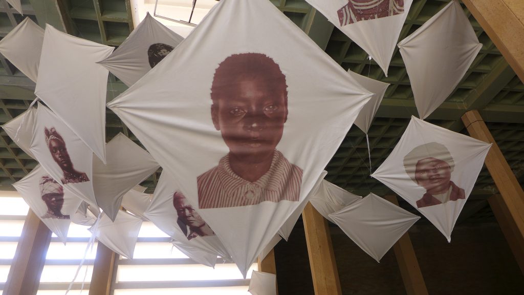 Nathalie Mba Bikoro(Gabon), Triumph of Seagulls, 2016. Installation view, Dak'Art Biennale 2018 "The Red Hour/A New Humanity" curated by Simon Njami. Photo credit: The Sole Adventurer. 