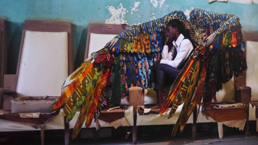 Laeila Adjovi (Benin-France), Malaïka Dotou Sankofa, photography series. Installation detail, Dak'Art Biennale 2018 "The Red Hour/A New Humanity" curated by Simon Njami. Photo credit: The Sole Adventurer.