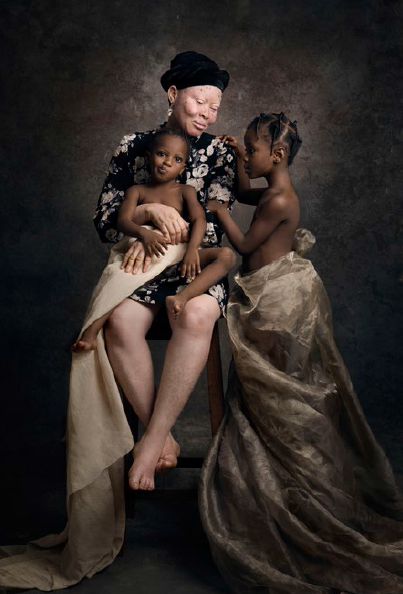 Yetunde Ayeni-Babaeko, Mother with Daughters (2019), Photographic Print on Canvas, 24x36 inches.