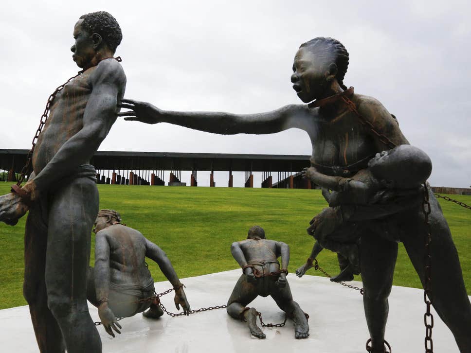 Kwame Akoto-Bamfo, Lynching Memorial. (Sculpture at the National Memorial for Peace and Justice in Montgomery, Alabama). © DeNeen L Brow