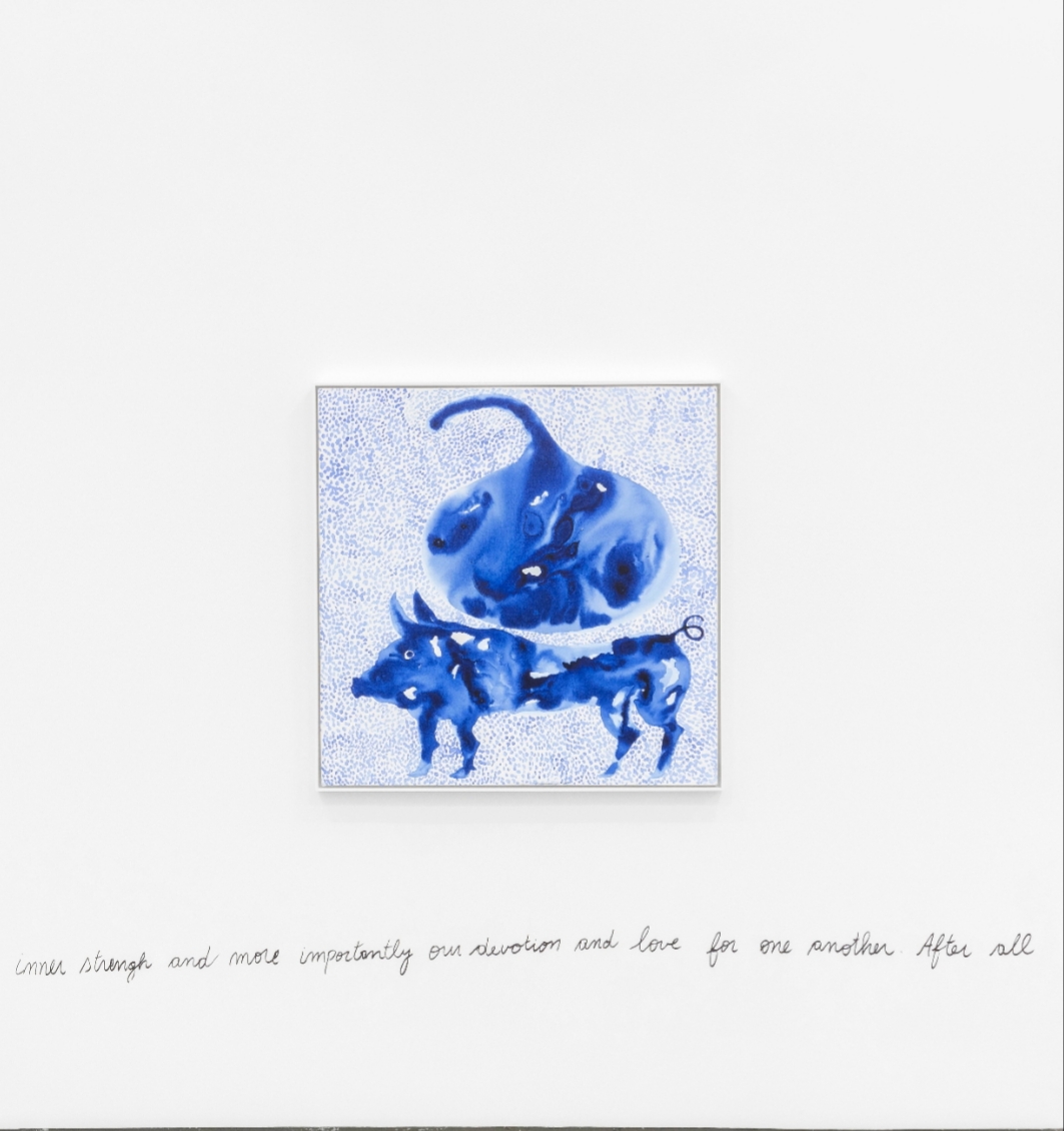 Barthélémy Toguo, "Bilongue (Blue Universe II)", 2020. Courtesy of Stevenson, Cape Town and Johannesburg