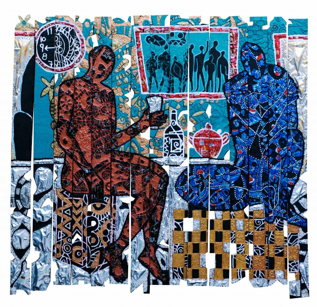 Gerald Chukwuma, "After", (2020), mixed media. Courtesy of Kristin Hjellegjerde Gallery