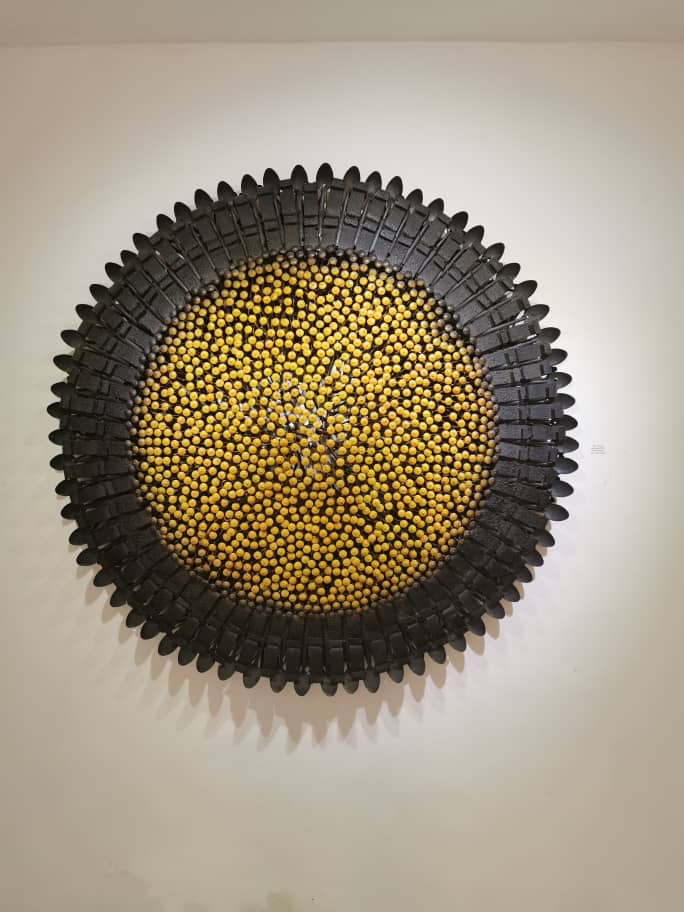 Olu Amoda, "Sunflower", 2019, Mixed Media. Courtesy of Rele Gallery