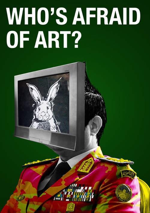 Ganzeer, 'Who's Afraid of Art', 2014. Source: dailynewssegypt.com