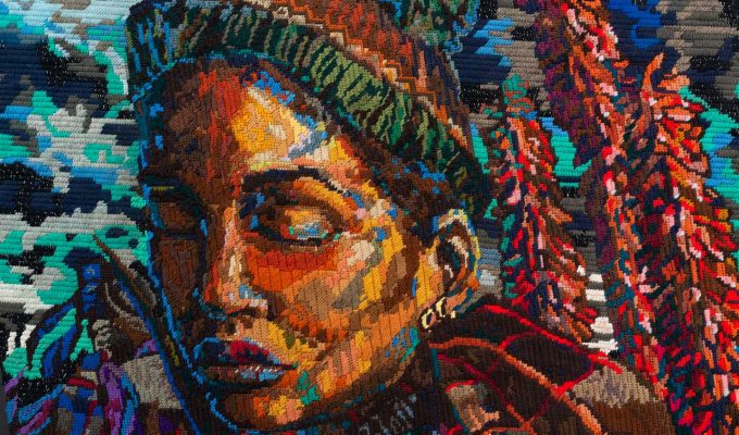Athi-Patra Ruga, 'Inyanga Yekhala', 2020, Wool and thread on tapestry canvas via whatiftheworld.com