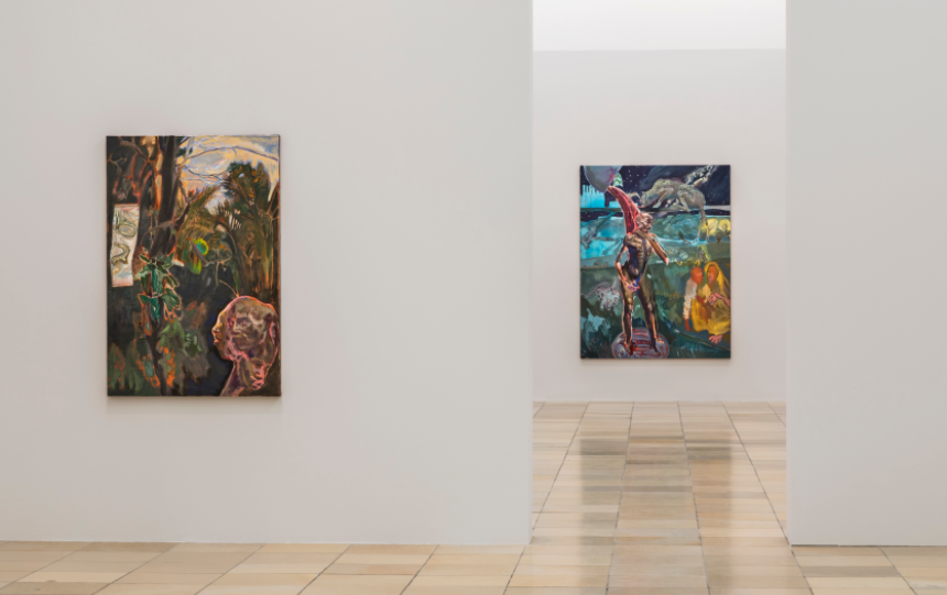 Installation View: Michael Armitage. ,"Paradise Edict", 2020 at Haus der Kunst. Courtesy of Haus der Kunst