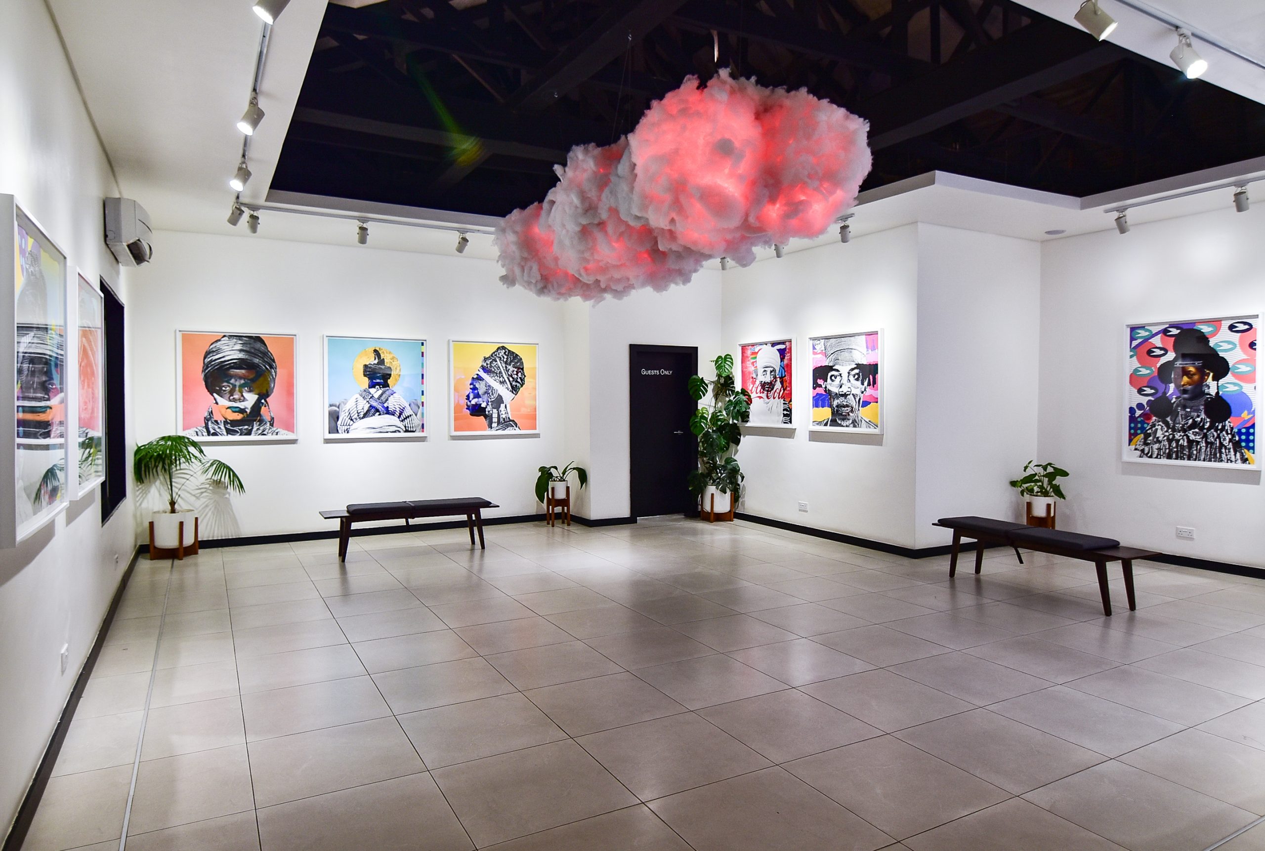 Installation view of Hyperflux exhibition by Williams Chechet. Courtesy of Retro Africa