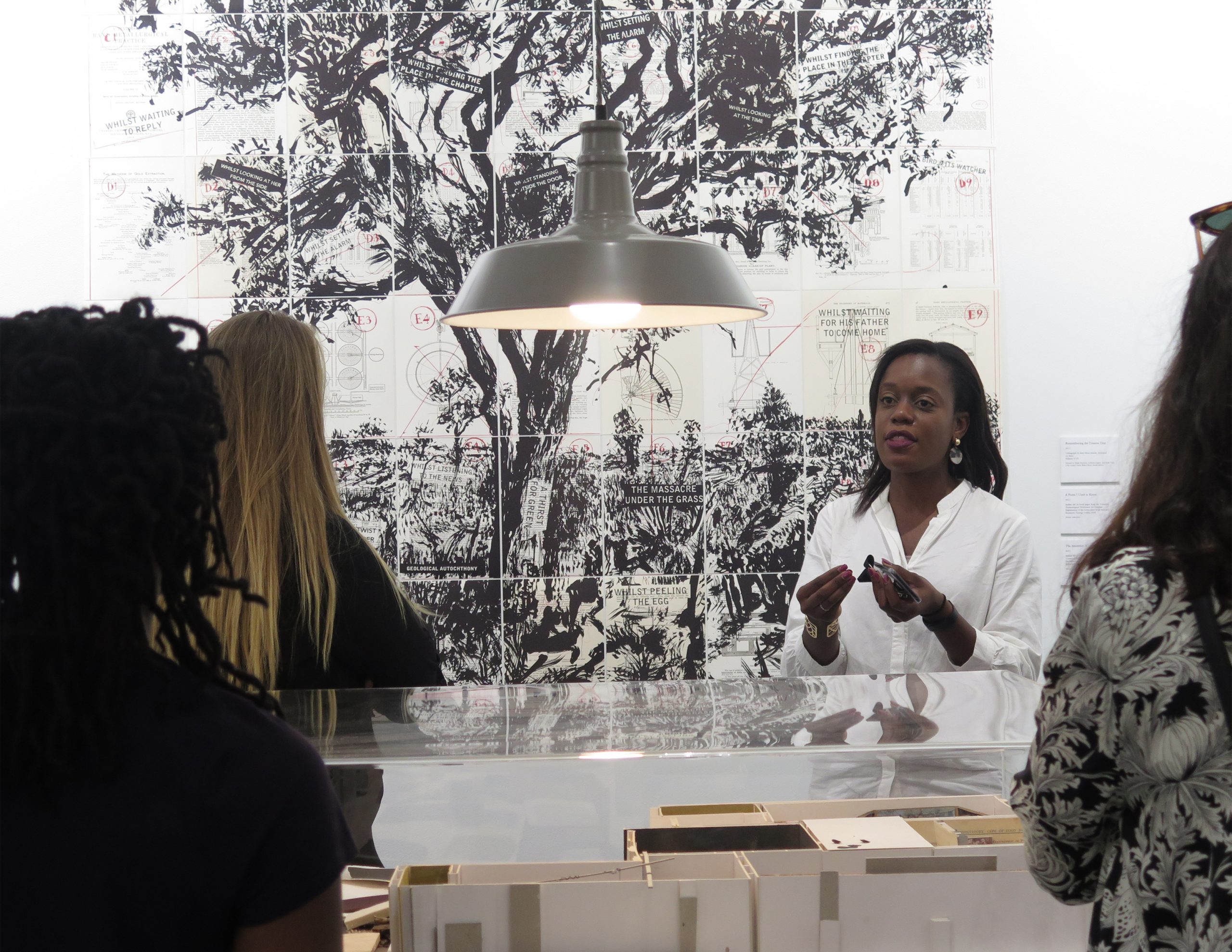Tandazani Dhlakama (Curatorial Intensive Dakar '16), currently Assistant Curator, Zeitz MOCAA, speaking to the Curatorial Intensive participants in Cape Town, November 2019. Courtesy of ICI 