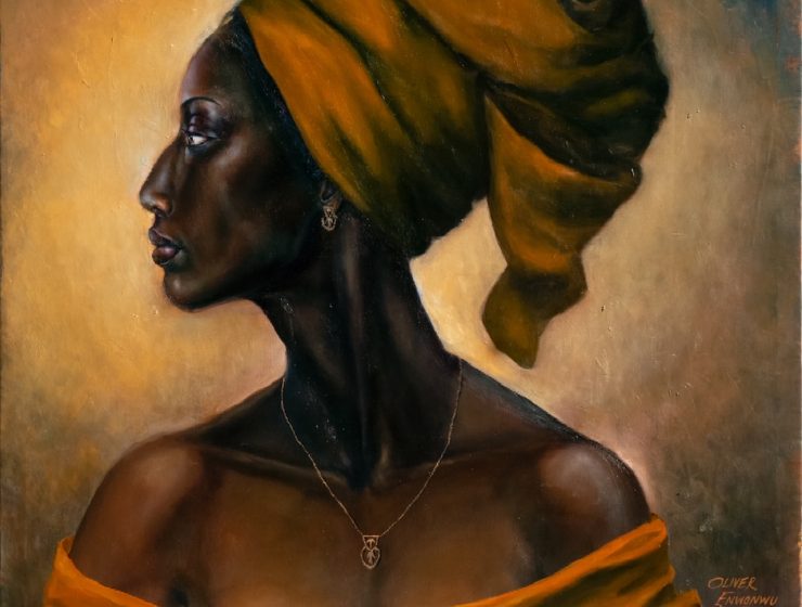 Ebony(from the Black and Proud series), 2020, oil on canvas, 62.5 x 62.5cm