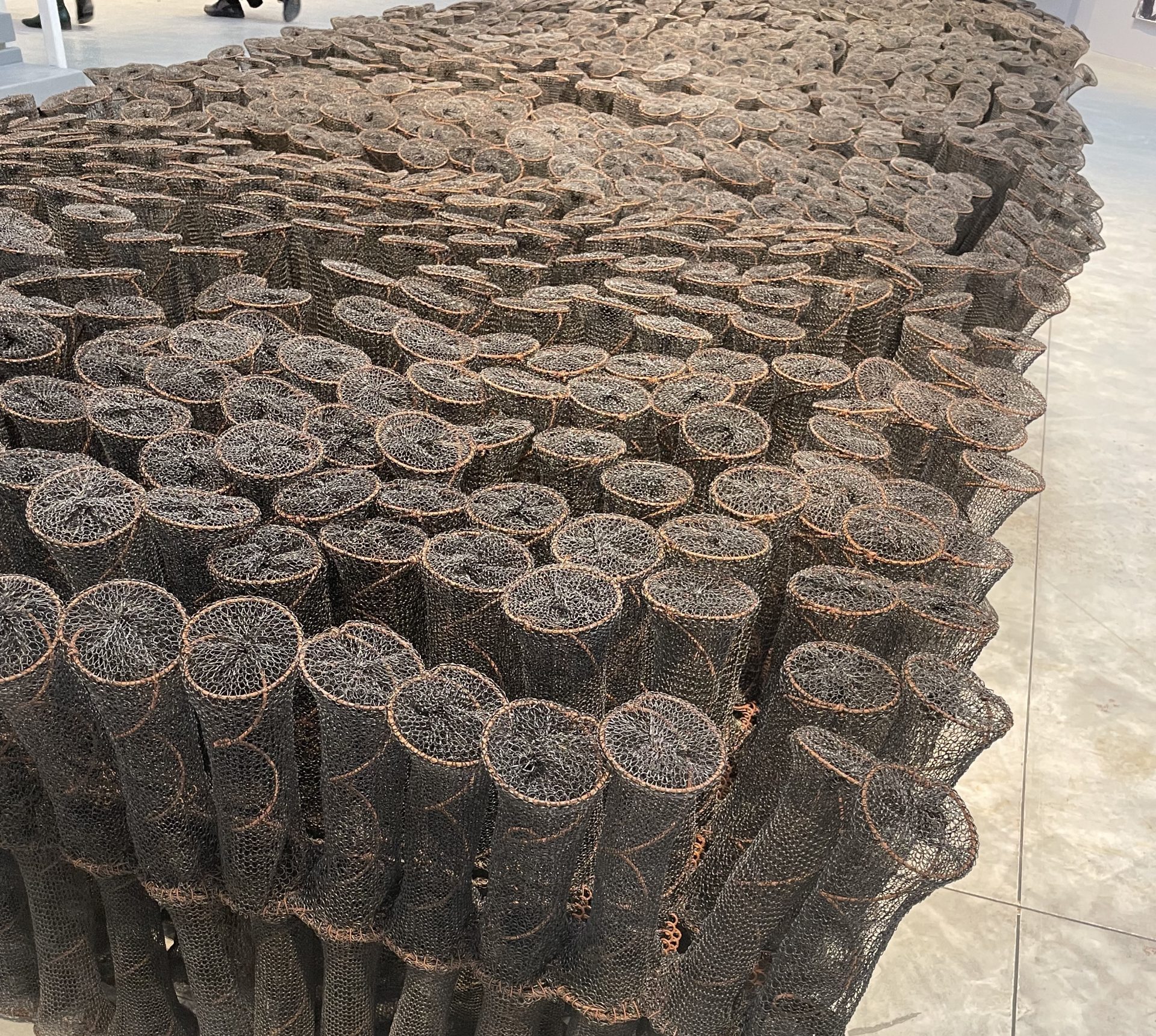 Installation detail: Bronwyn Katz, 'Gõegõe', 2022, salvaged bedsprings, wire, pot scourers, spirits of salt and rust. Photo credit: Adéọlá Ọlágúnjú for TSA Art Magazine 