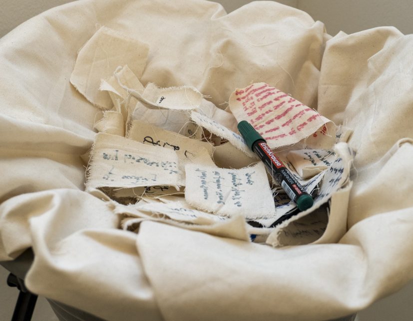 Dirty Laundry, a mixed-media installation by Wana Udobang (2022). Photo credit: Eniolatito Abumere