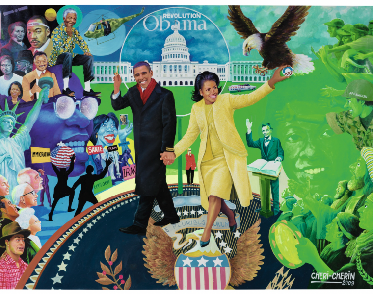 Cheri Cherin, 'Revolution Obama', 2009, Acrylic and oil on canvas, 200 x 300cm