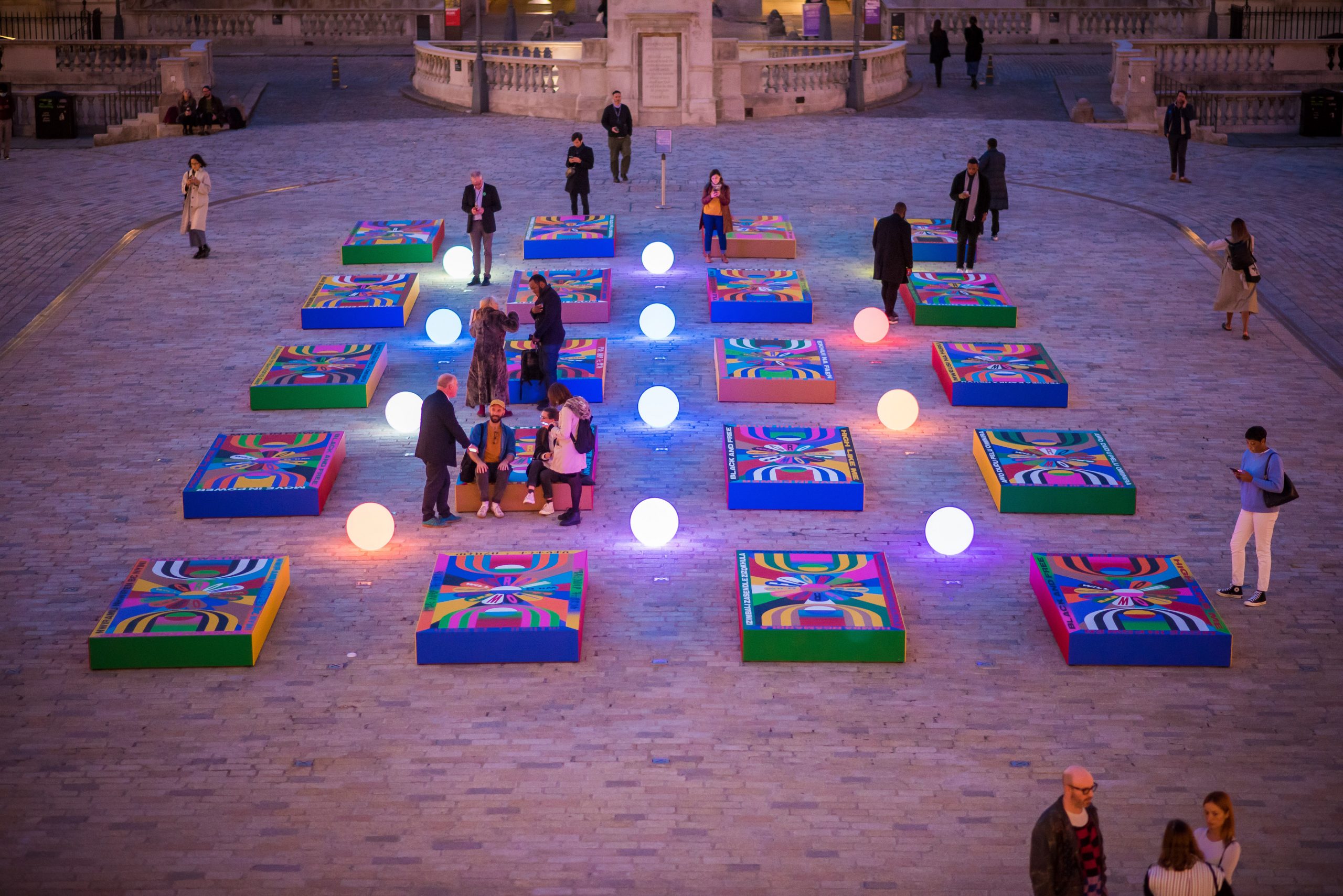 Past edition of 1-54 Special Projects: Installation by Lakwena Maciver at Somerset House courtyard ©Jim Winslet